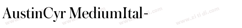 AustinCyr MediumItal字体转换